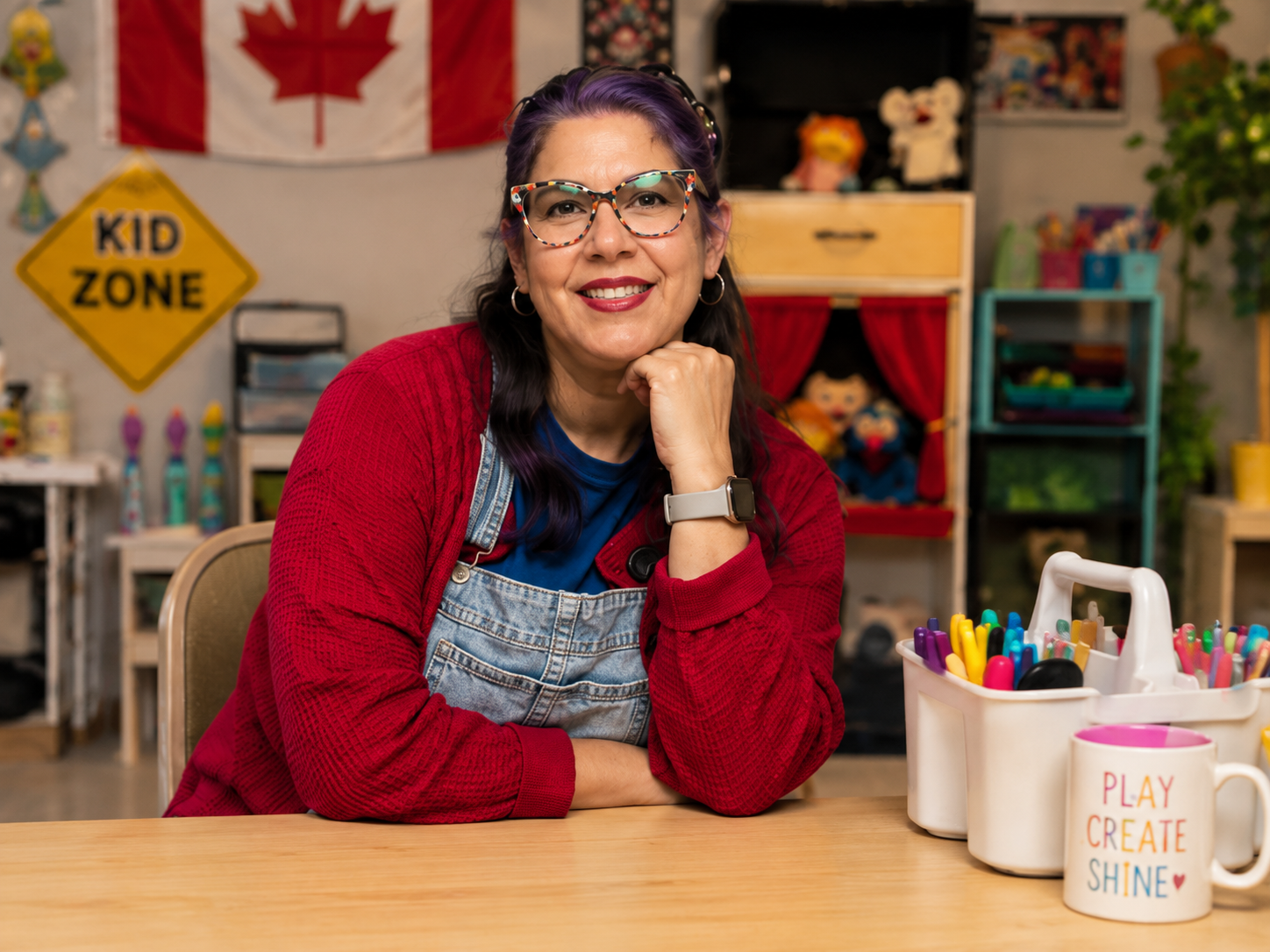 Patrysha in her playroom